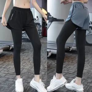 여성 헬스 요가 홈트 런닝 패션 포켓 레깅스 팬츠봄 스포츠 면레깅스 필라테스 치마 7부 조깅 바지 따뜻한
