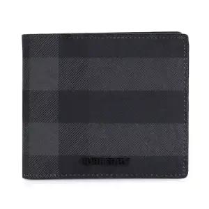 디몬트 버버리 남성 타탄 체크 레더 빌포드 반지갑(차콜) 8070273