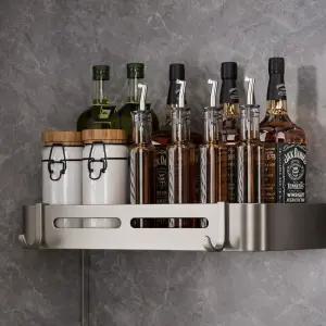 일상의결 무타공 욕실선반 일자 C형 메탈그레이