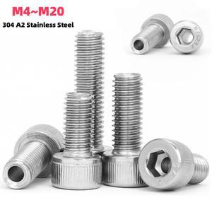 304 스테인리스 스틸 구멍 에어 아웃 패스 알렌 나사 헥스 M6 육각 M16 M12 소켓 볼트 M5 M4 M20 M14 M8 M10