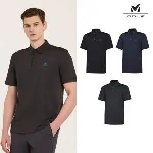 밀레골프 UV차단 카라 반팔티셔츠 남성 3컬러 택1