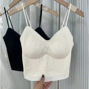 씨플  1+1 캡내장 레이스 크롭 이너 나시 2p