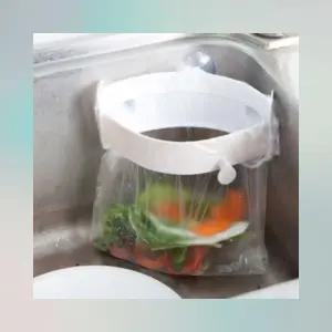 흡착식 원형프레임 봉투홀더 주방 싱크대 비닐걸이 공간절약