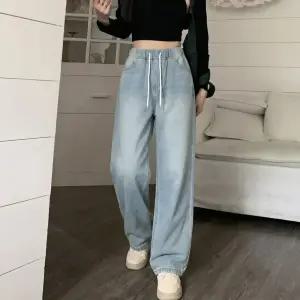 허리 밴딩 와이드 연청 진청 흑청 데님 청바지