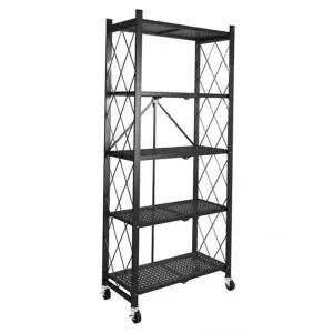 수납장 베란다 접이식 원터치 철제선반 다용도 앵글 철제 폴딩선반 5단