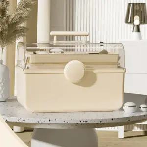 3단 구급함 대용량 휴대용 상비약 가정용 구급 상자 비상약 수납 투명 플라스틱 다용도 수납함 정리용 용품