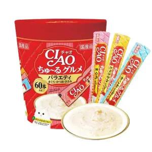 이나바 챠오츄르 구루메 버라이어티 60P 참치+가다랑어+닭가슴살 (SC-138)