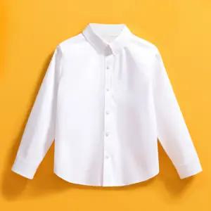 아동 긴팔 흰셔츠 어린이 베이직 기본 남방 단체복 초등학생