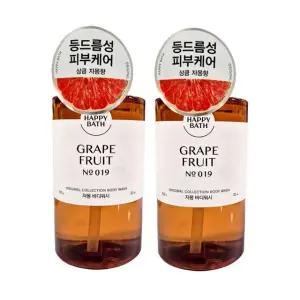 해피바스 자몽 바디워시 910gx2개 대용량 등드름 상큼한 바디클렌져 산뜻한 가족용