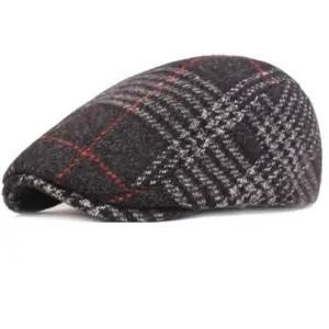 체크 남자 베레모 아빠모자 헌팅캡 패션 빵모자