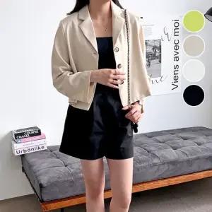 봄 가을 여성 편한 볼케인 베이직 반크롭 숏자켓 여름자켓