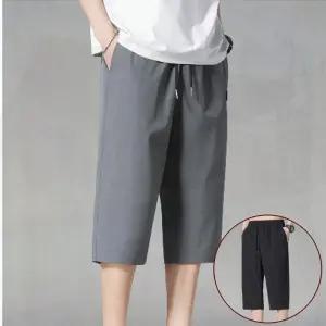 남자 아이스 7부바지 트레이닝 냉장고 반바지 운동복 헬스 런닝 홈웨어 밴딩