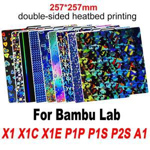 밤부랩 플레이트용 X1C P1P P1S P2S A1 빌드 부드러운 PEI 시트 PEO PET, 3D 프린터 히트베드