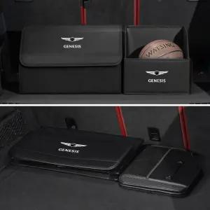 자동차 트렁크 정리함 대용량 접이식 수납함 (제네시스 쿠페 G70 G80 G90 GV60 GV70 GV80 EV BH GV90 용)