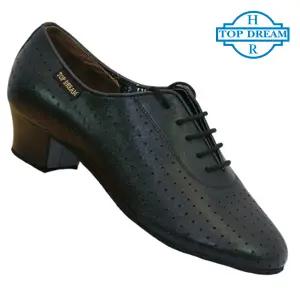 탑드림 여성 연습용 댄스화 1100 (검정색가죽) 라틴 연습화 라인 사교 째즈 탱고 살사 왈츠 방송