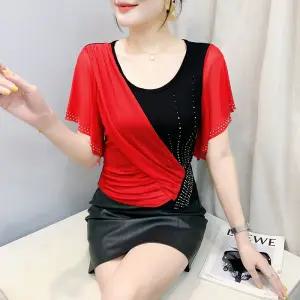 모던댄스복 사교 라인 댄스상의 여성 방송 줌바 라틴 댄스옷 공연복