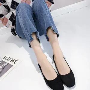 구두 펌프스 스웨이드 데일리 여성 구두 미들굽 정장구두 플랫 슈즈