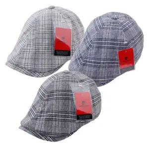 [마메든]시원한 여름 체크 헌팅캡 신사 중년 어르신 패션 베레모 도리우찌/OM-B48002
