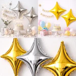45cm 은박 풍선 사각 포인트 별 2개입 생일 파티 행사 축제 장식