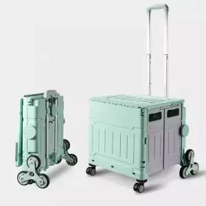 접이식 경량 쇼핑카트 휴대용 손수레 특대형 운반 계단 무소음바퀴+두꺼운