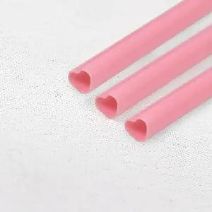 보니팩 6x210mm 벌크 하트빨대 핑크 1박스 (10000개)