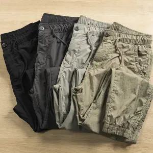 봄 여름 밀리터리 바지 팬츠 작업복 전술 군용 남자 남성 얇고 속건성 좋은 신축성 캐주얼 조거 스포츠 트