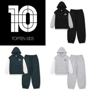 [롯데백화점]탑텐키즈 MKG2IP3201 공용) 더블니트 후드 레이어드 셋업