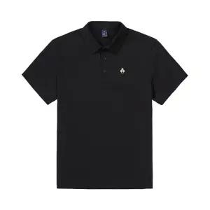 몽벨 남성 단작 로고 카라 반팔 티셔츠 [BLACK]