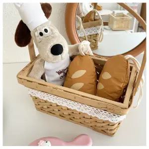 브레드 접이식 장바구니 에코백 여자가방 에코백 귀여운 접이식 천 빵 장바구니 디자인