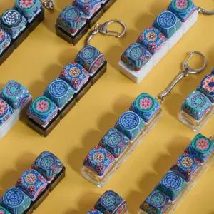 단청 키캡 키링 경복궁 근정전 LED 키보드키링 딸깍이 열쇠고리 굿즈 기계식