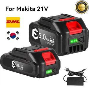 Makita호환  21V 배터리 팩 5S2P 리튬 이온 3000mah 전기 드릴드라이버 도구용 고속 충전 안전 인증