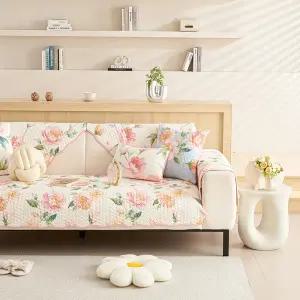 러빙랩 꽃무늬 순면 쇼파패드 논슬립 소파 4인용 70x210cm