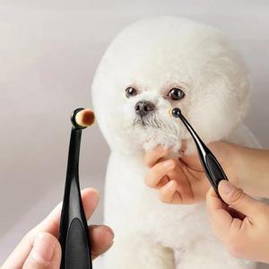 1-20PCS 개 고양이 눈물 얼룩 제거제 브러시 애완 동물 미용 위생 관리 파우더  호환리케이터가  강모 눈