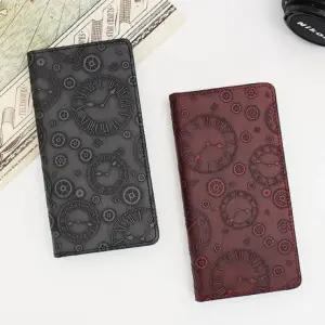 [아이폰]클락 타임패턴 천연소가죽 카드수납 플립케이스 아이폰17 프로 맥스 아이폰16 15 14 13