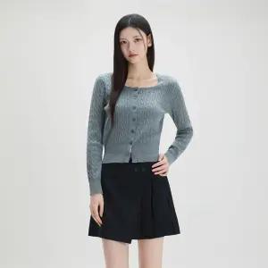 (스타필드 하남 미쏘) 스퀘어넥 케이블 가디건 RE CKF313T_MIWCKG31QT