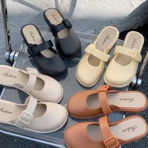 데일리 여자 뮬 슬리퍼 캐주얼 여성 뮬 슬리퍼 고무 레인