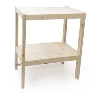 2단 선반 다용도 소형 나무 원목 선반 수납 조립식 테이블 수납장 전자 주방 책상 렌지 협탁