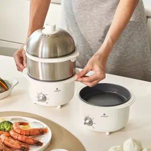 디온리 올스텐 논스틱코팅 2단 계란찜기 30분 타이머 고구마 NBE521S 논스틱코팅 가열판 본체손잡이