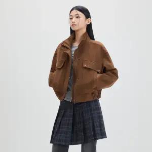 (스타필드 하남 미쏘) 하이넥 페이크 스웨이드 점퍼_MIWJLG211C