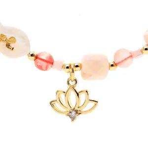 호연 연꽃 마노 합장주 팔찌 부적 재물운 사업 소크리스탈 비휴 원석 건강 불교용품