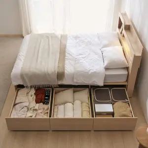 파로마 베이 바뉴 LED 빅수납 퀸사이즈 침대 Q+7존독립