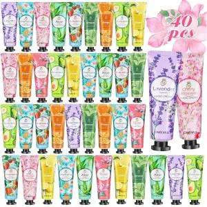 Aottom 40 팩 핸드 크림 벌크 선물 - 미니 로션 여행 사이즈 여성을 위한 생일 신부 들러리 /교사 감사