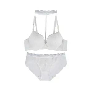 섹시쿠키 WHITE PEARL 초커 레이스 브라 팬티 세트_화이트 411484