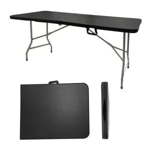 브로몰딩 테이블 1800 블랙 접이식 야외 테라스 캠핑 이동식 행사용 매대 무광 경량 다용도 야외용 간이 접