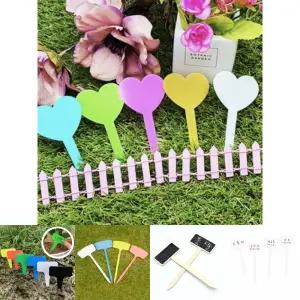 이름표 하트 식물 네임택/라벨/모종/꽂이/수목/화분/팻말/다육/꽃이름/푯말/꽃팻말/꽃화분/농장/다육이/