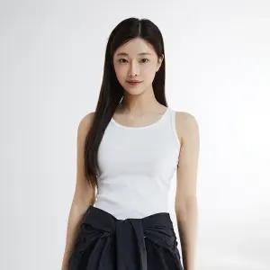 [스타필드 하남 스파오] [코튼스판] 골지 민소매 티셔츠 (SPRNE25G11 RE)_SPRNE37G11