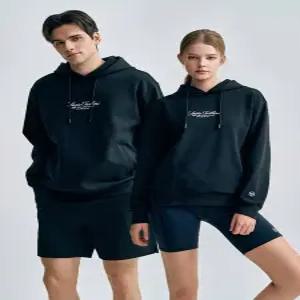 26S 유니 U 쿠쉬라이트 로고 후디 (블랙) [TXHD10261-BKS]