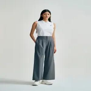 트리코트 릴렉스핏 핀턱 팬츠 그레이 [TWPT10653-GRD]