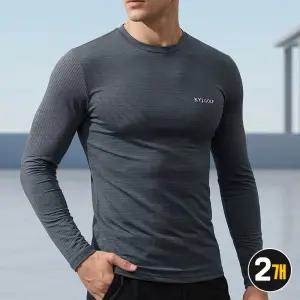2장 김영주골프 남성용 냉감 라운드넥 긴팔티 기본핏 신축성 쾌적한 기능성 티셔츠 1106