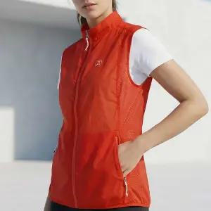 여성용 경량 나일론 바람막이 신축성 쾌적한 옆라인메쉬 등산 조끼 마르조 537